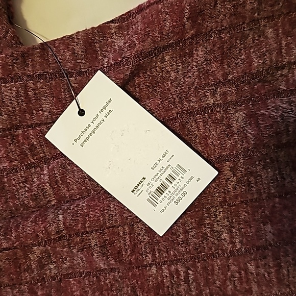 NWT Sonoma Maternity Maroon Sweater XL-Maternity - Picture 2 of 8
